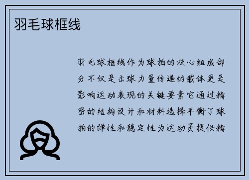 羽毛球框线